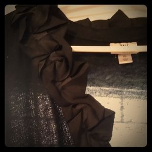 Playful Black Ruffled Sweater